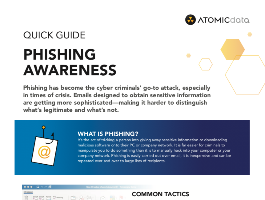 Atomic Data Quick Guide: Phishing Awareness