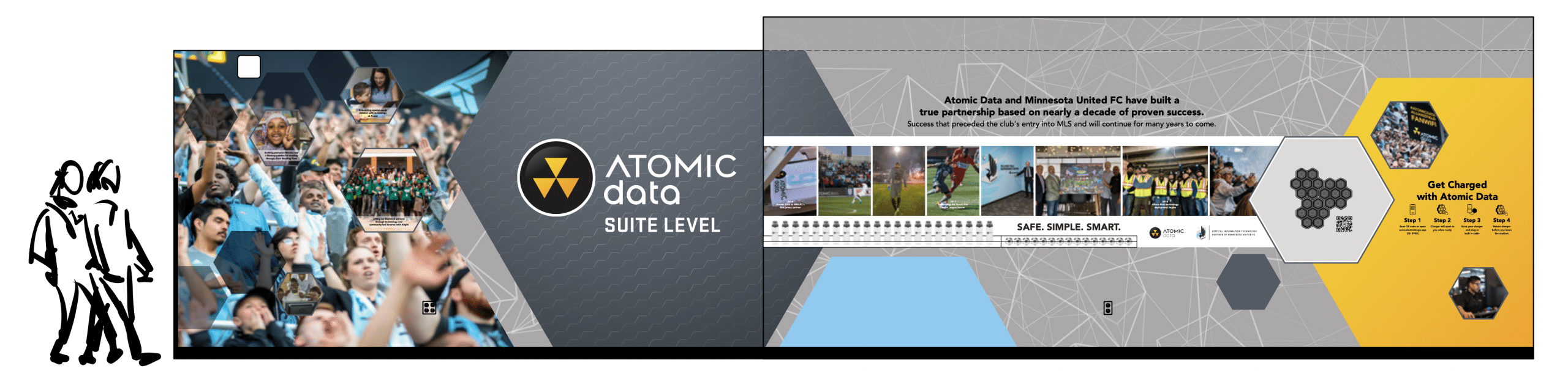 Mockup of Atomic Data Suite Level brand wall